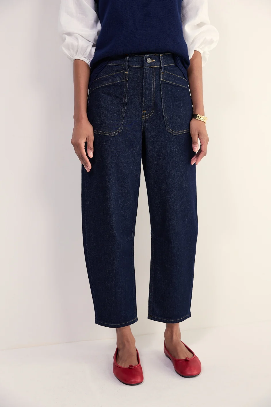 Kaya Cargo Barrel Jean - Rinse Wash - Image 4