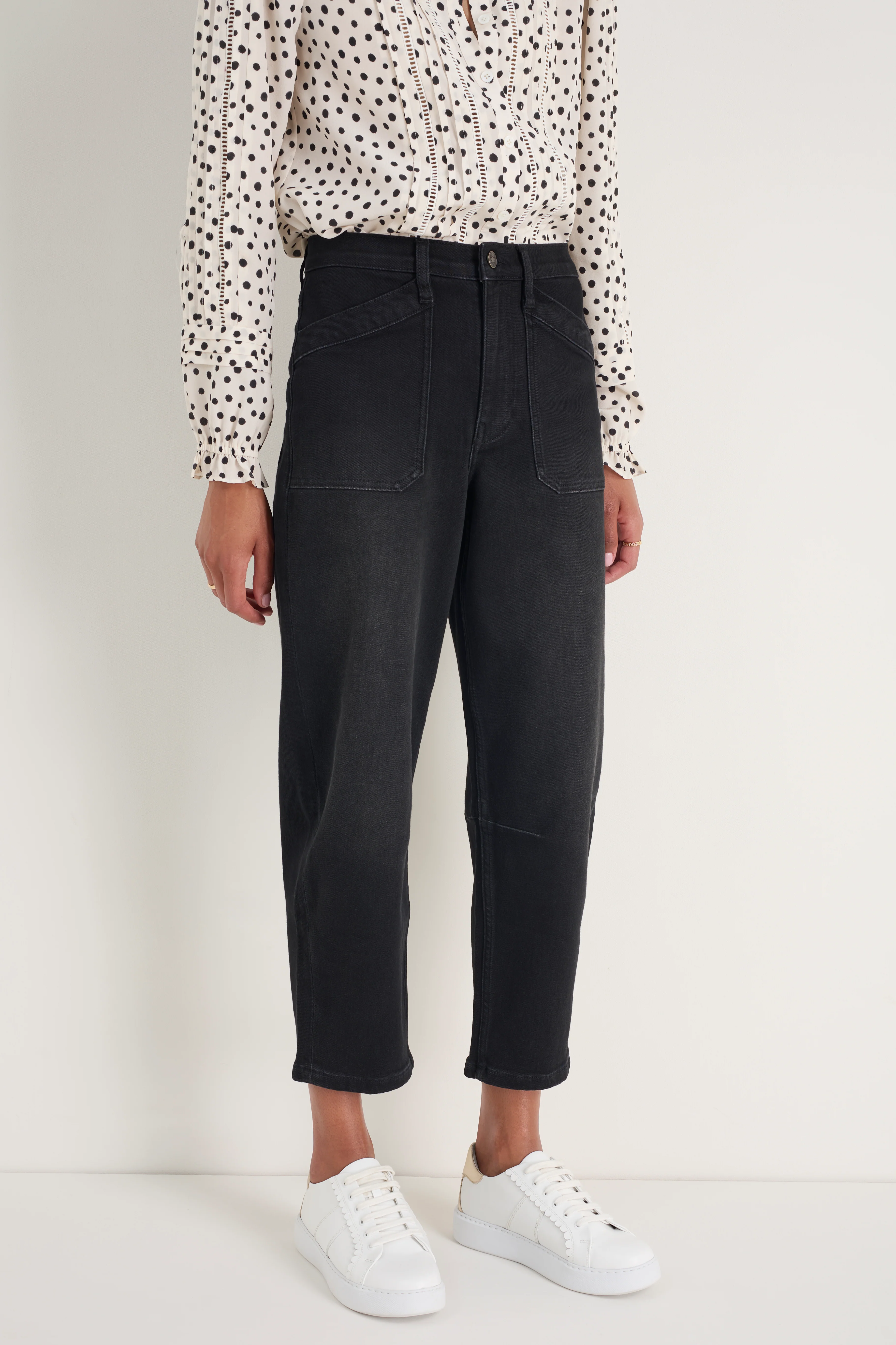 Kaya Cargo Barrel Jean - Washed Black - Image 4