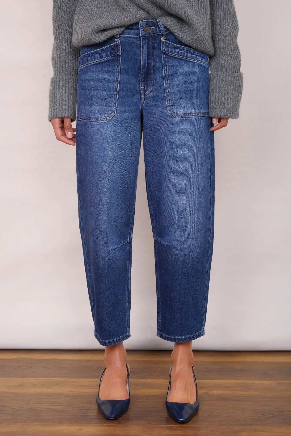 Kaya Cargo Barrel Jean - Mid Wash - Image 9