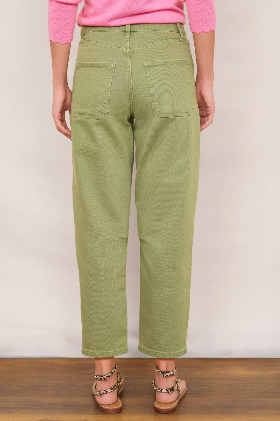 Kaya Cargo Barrel Jean - Olive Green - Image 5