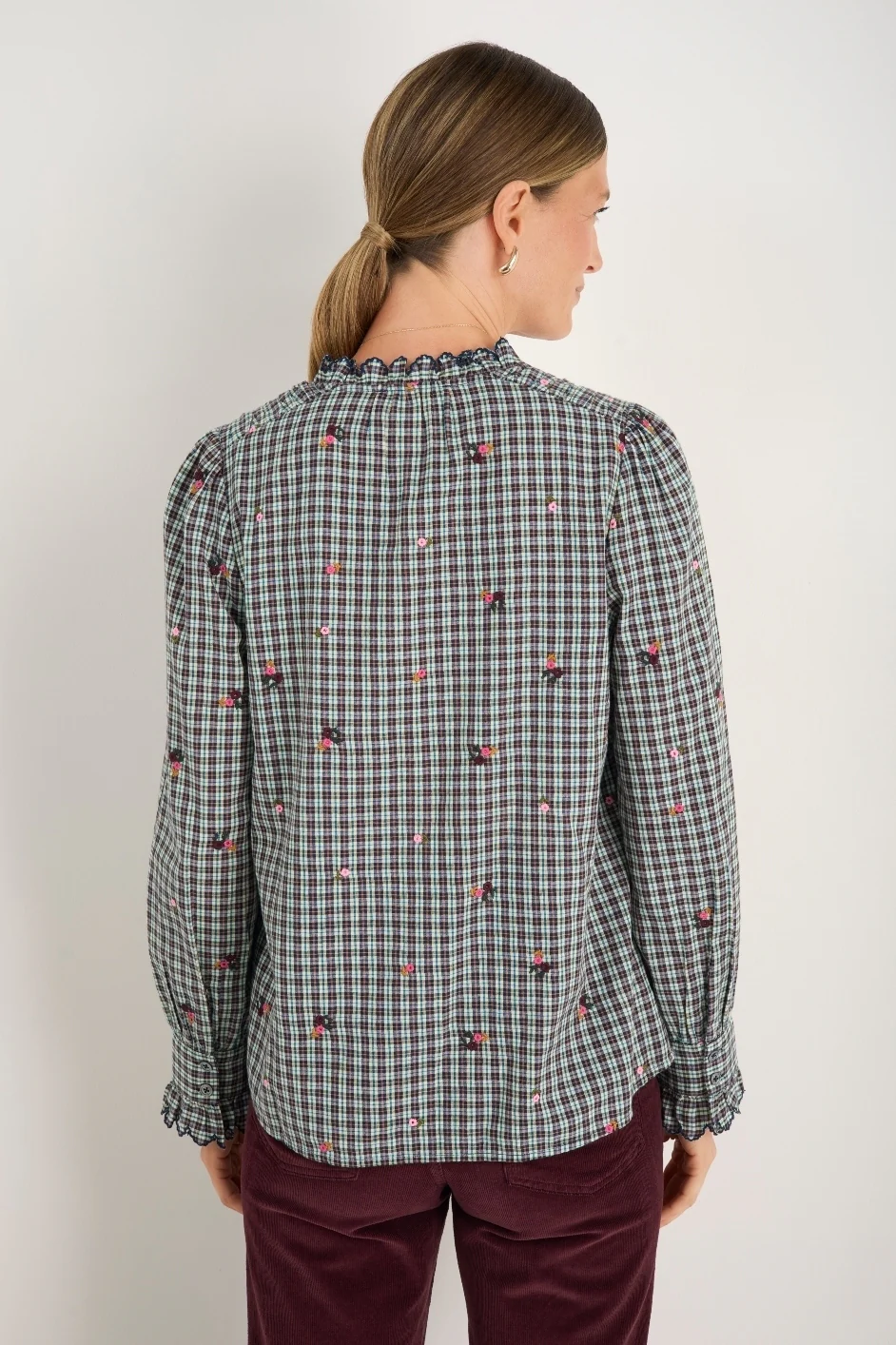 Keely Shirt - Check Embroidered - Image 4