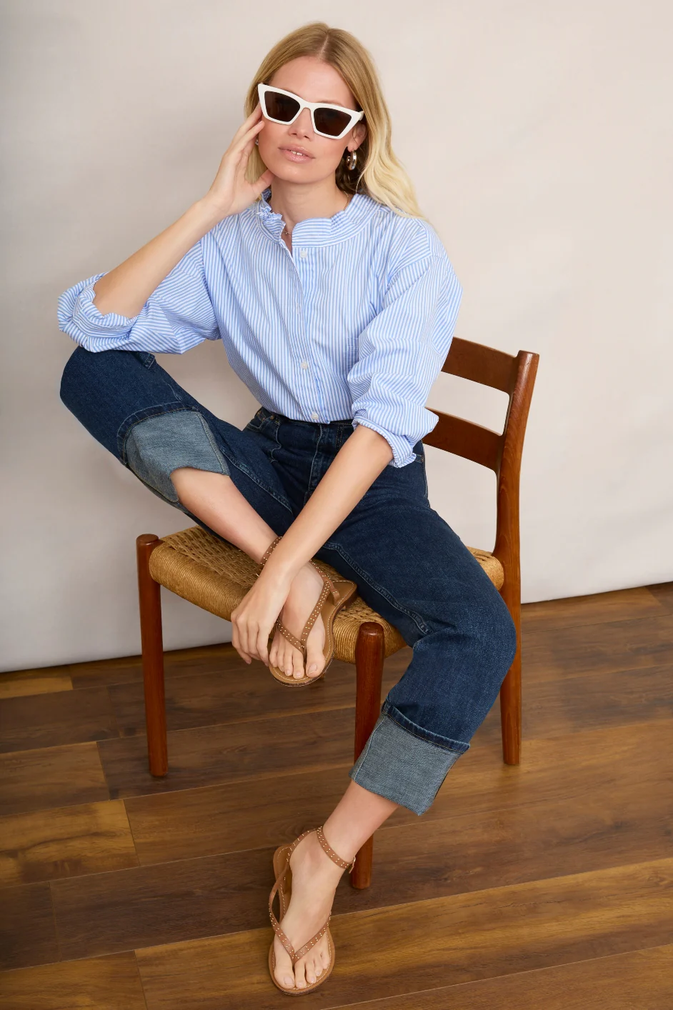 Kelsey Turn Back Jean - Dark Blue - Image 2