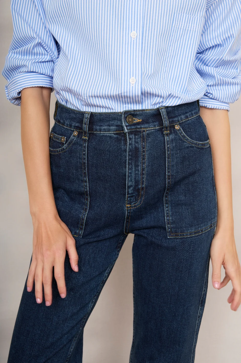 Kelsey Turn Back Jean - Dark Blue - Image 5