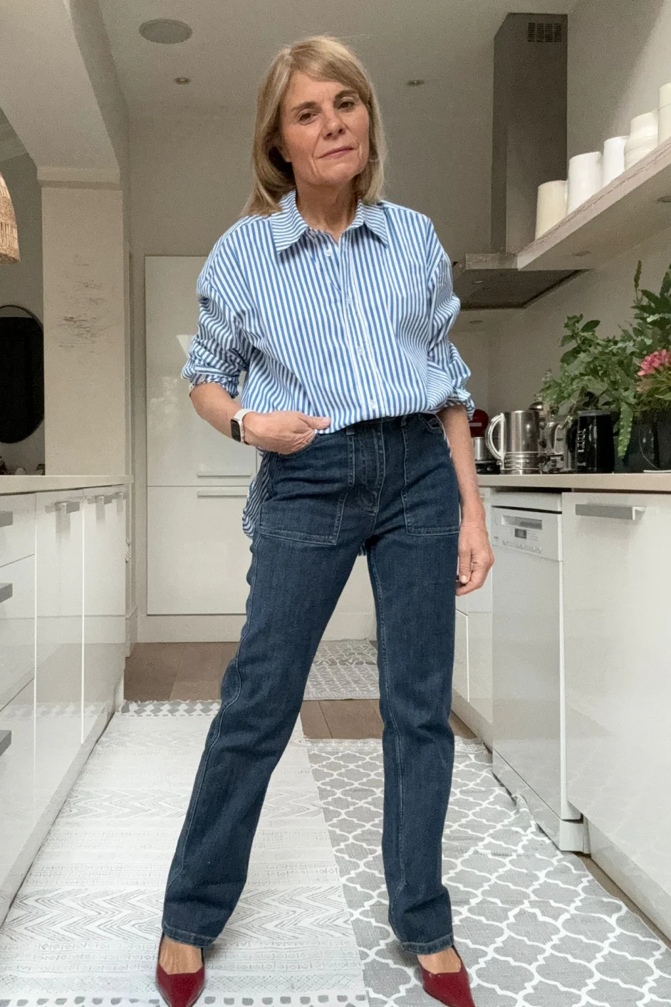 Kelsey Turn Back Jean - Dark Blue - Image 7