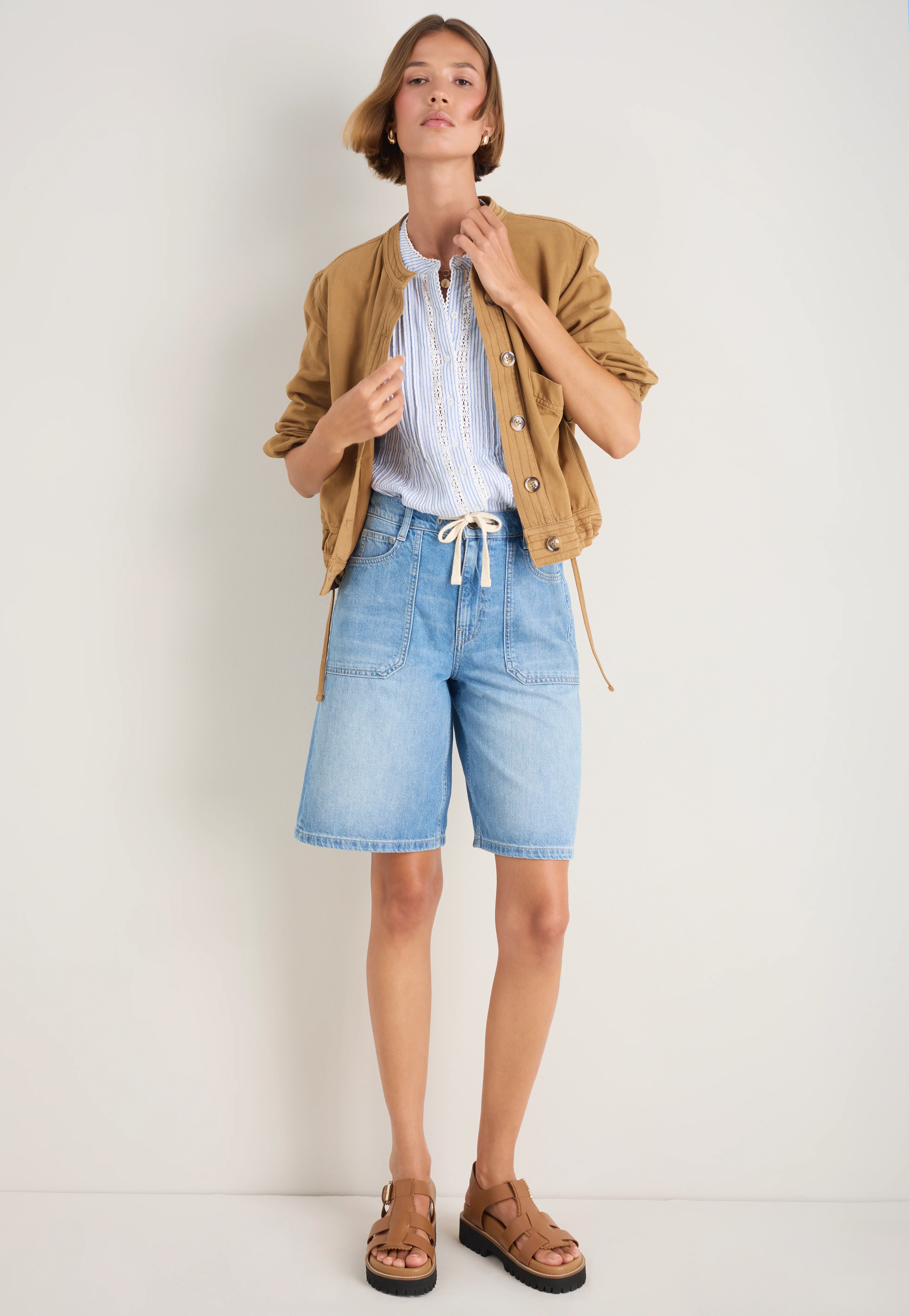 Kiki Blouse - Sky Blue/White Stripe - Image 4
