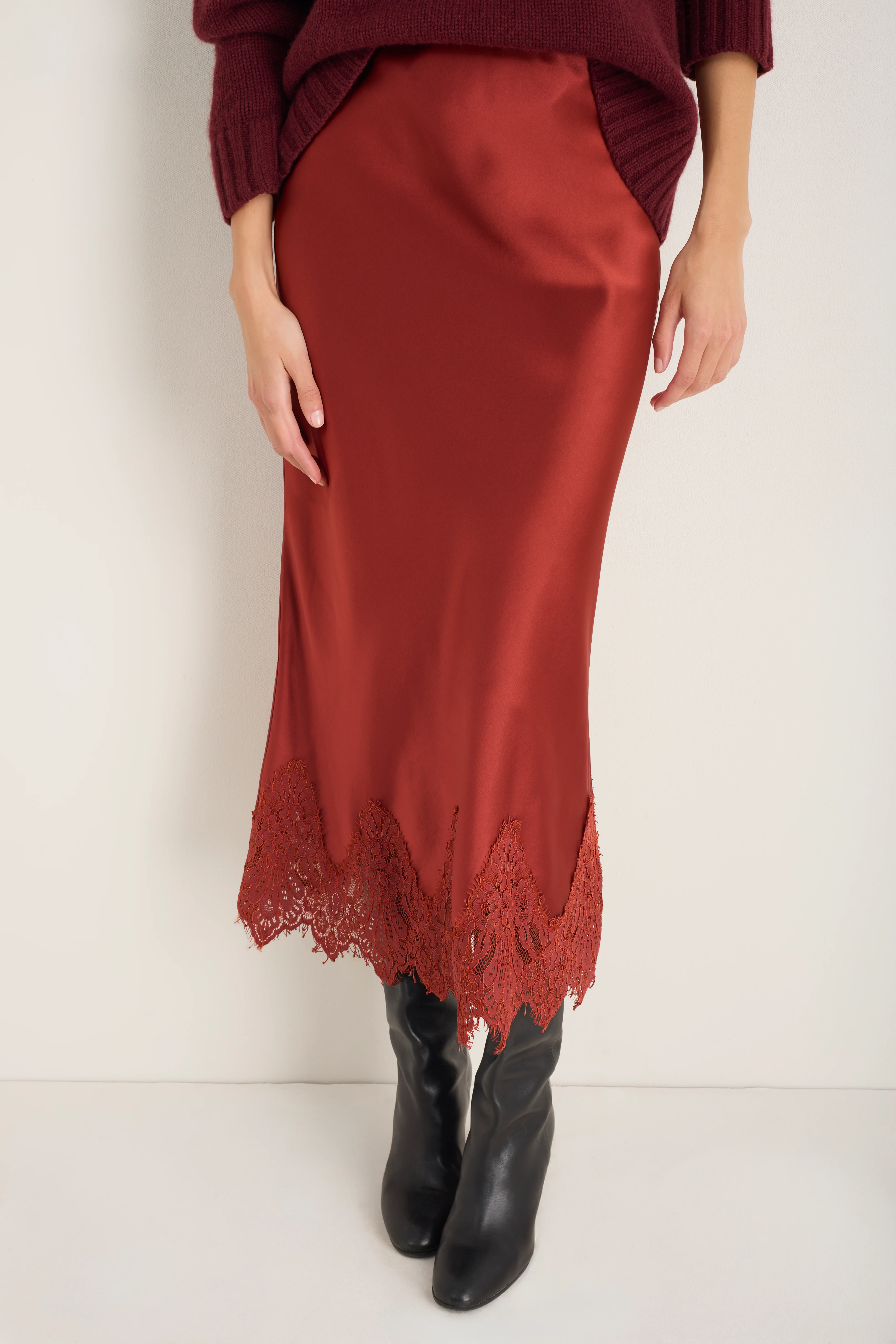 Lara Lace Skirt - Cinnamon - Image 2