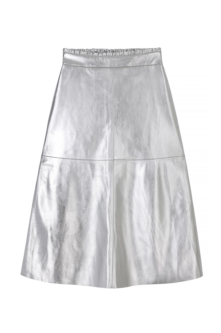 Lateisha Faux Leather Skirt - Silver - Image 8