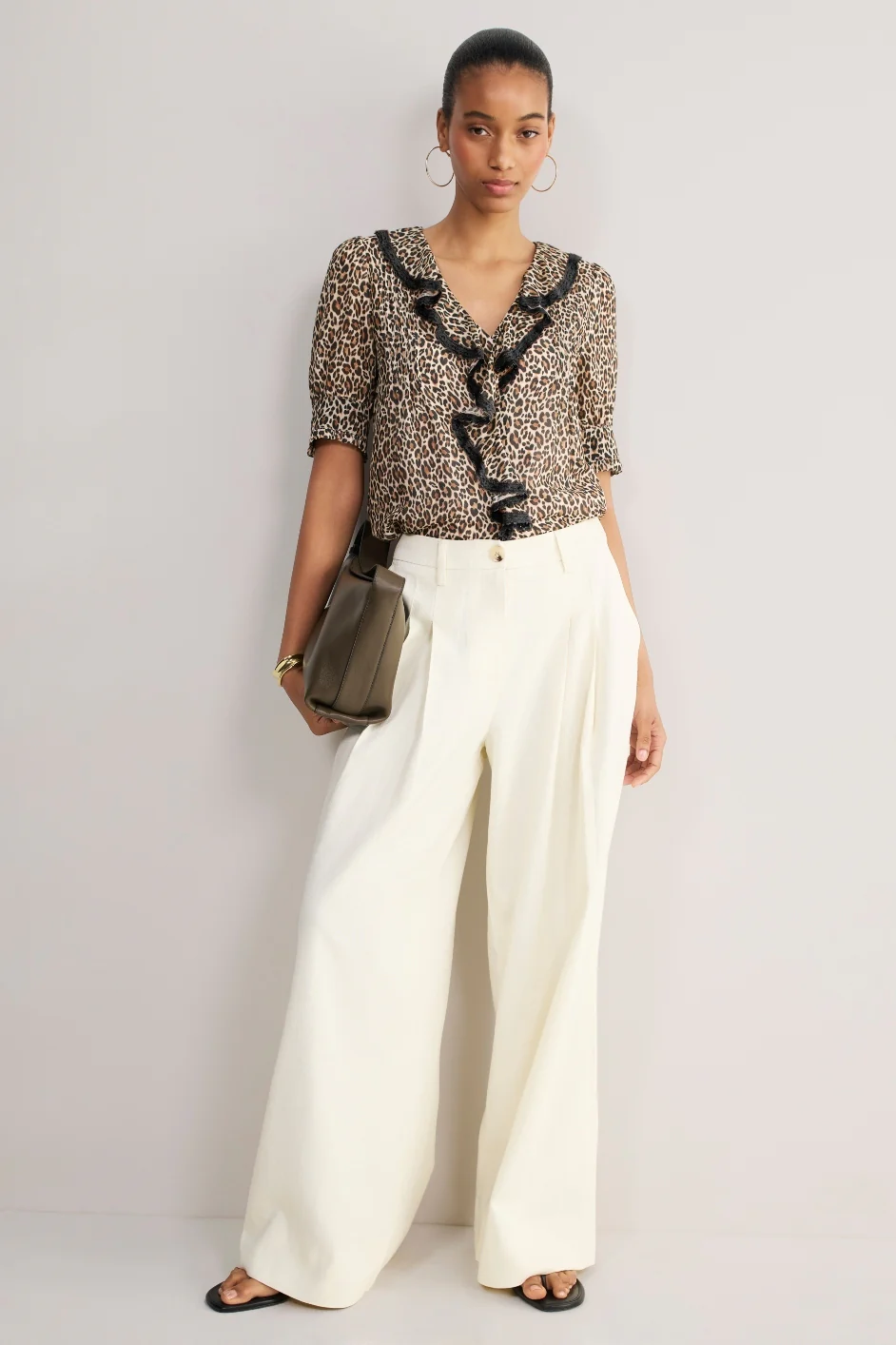Laurent Silk Blouse - Leopard - Image 4