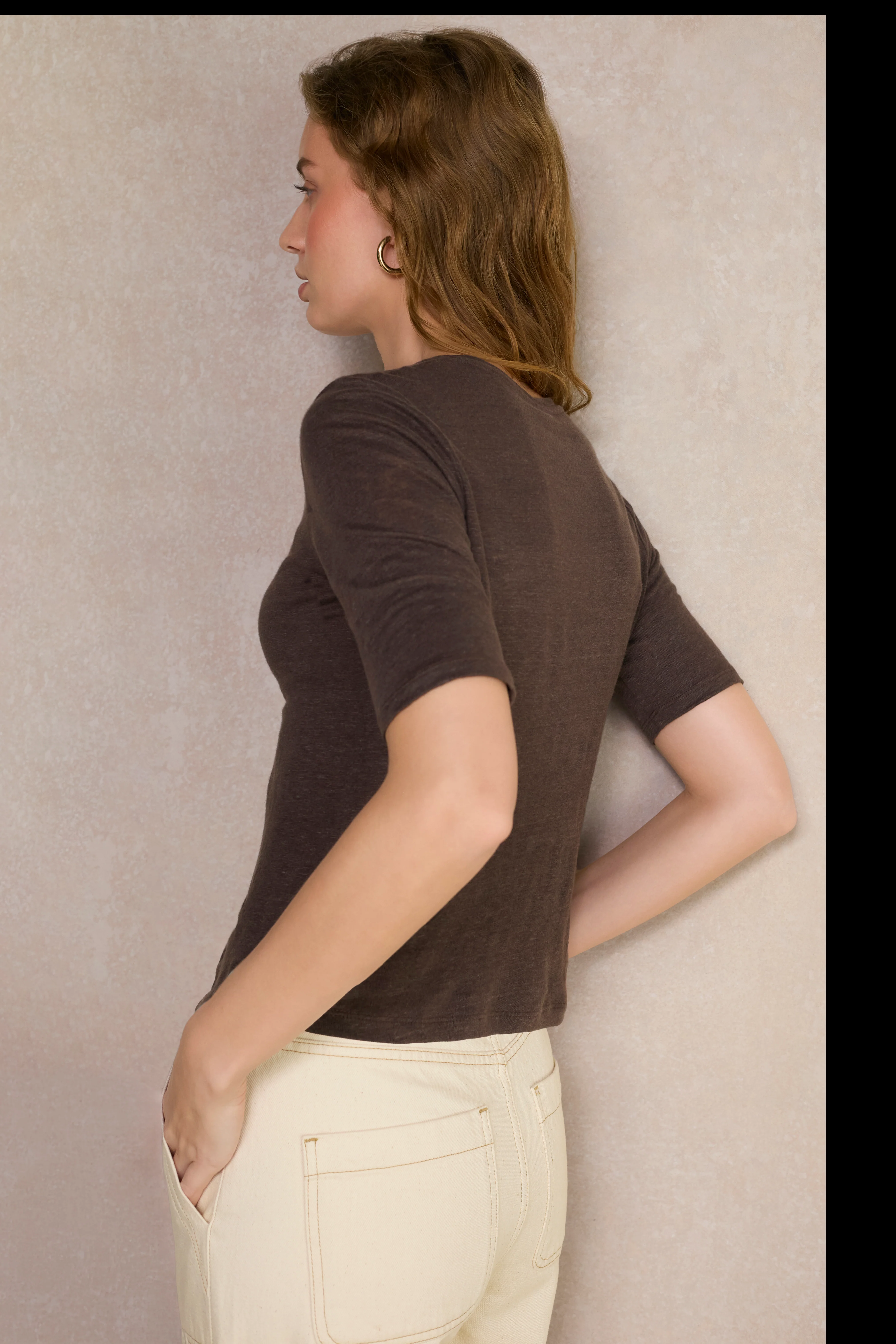 Layla Linen Top - Cocoa - Image 6