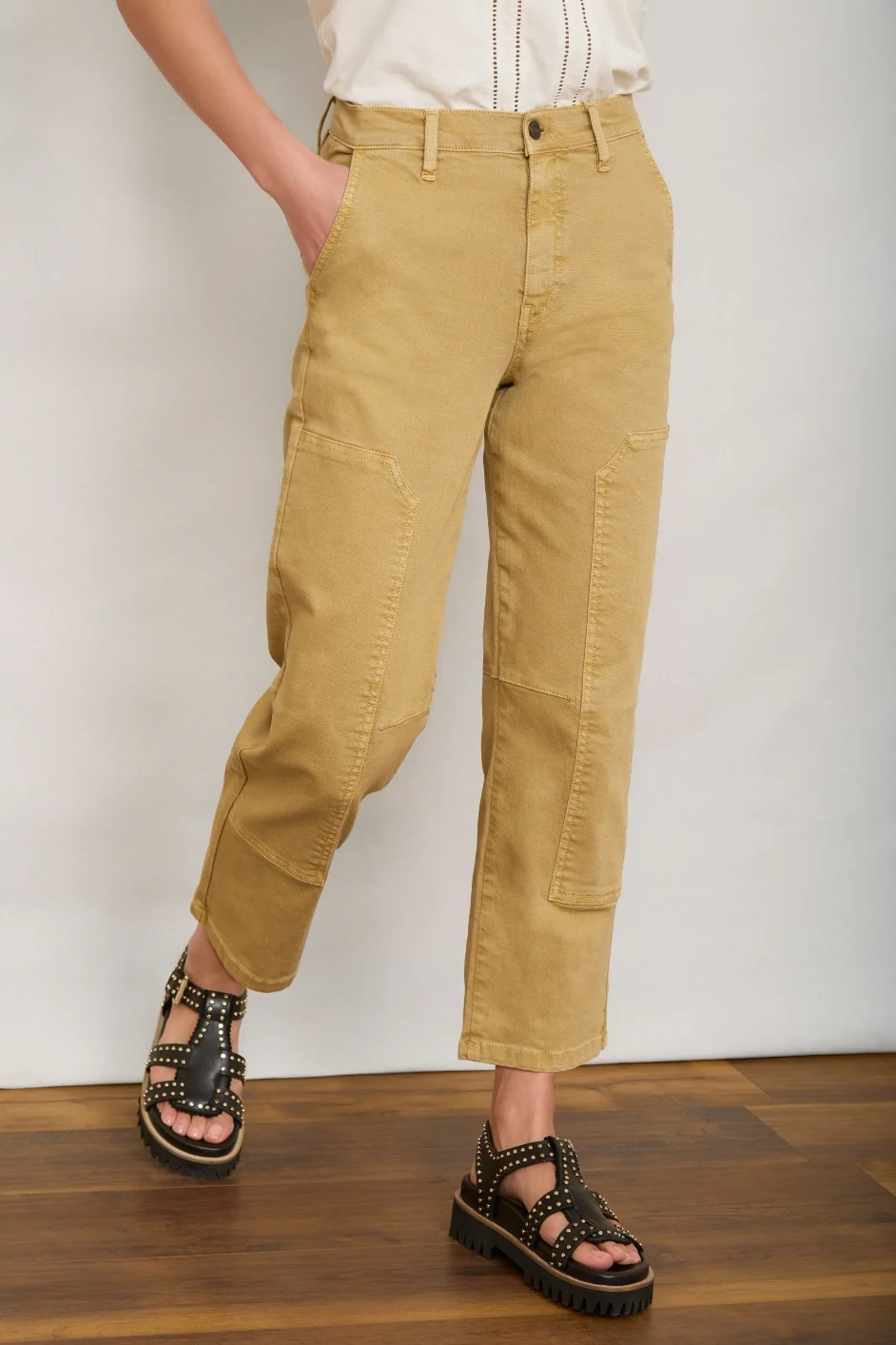 Leonie Straight Leg Jean - Sand - Image 2