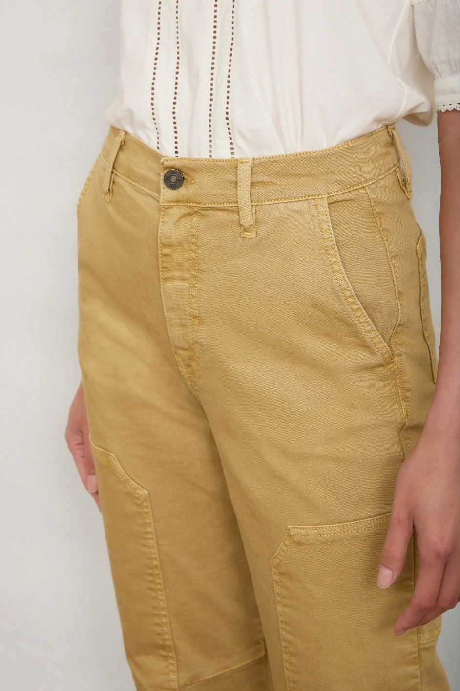 Leonie Straight Leg Jean - Sand - Image 4
