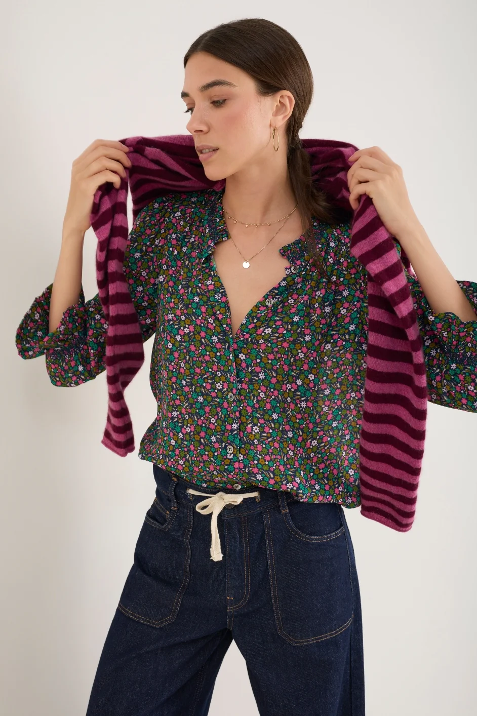 Lexi Blouse - Midnight Ditsy Floral - Image 4