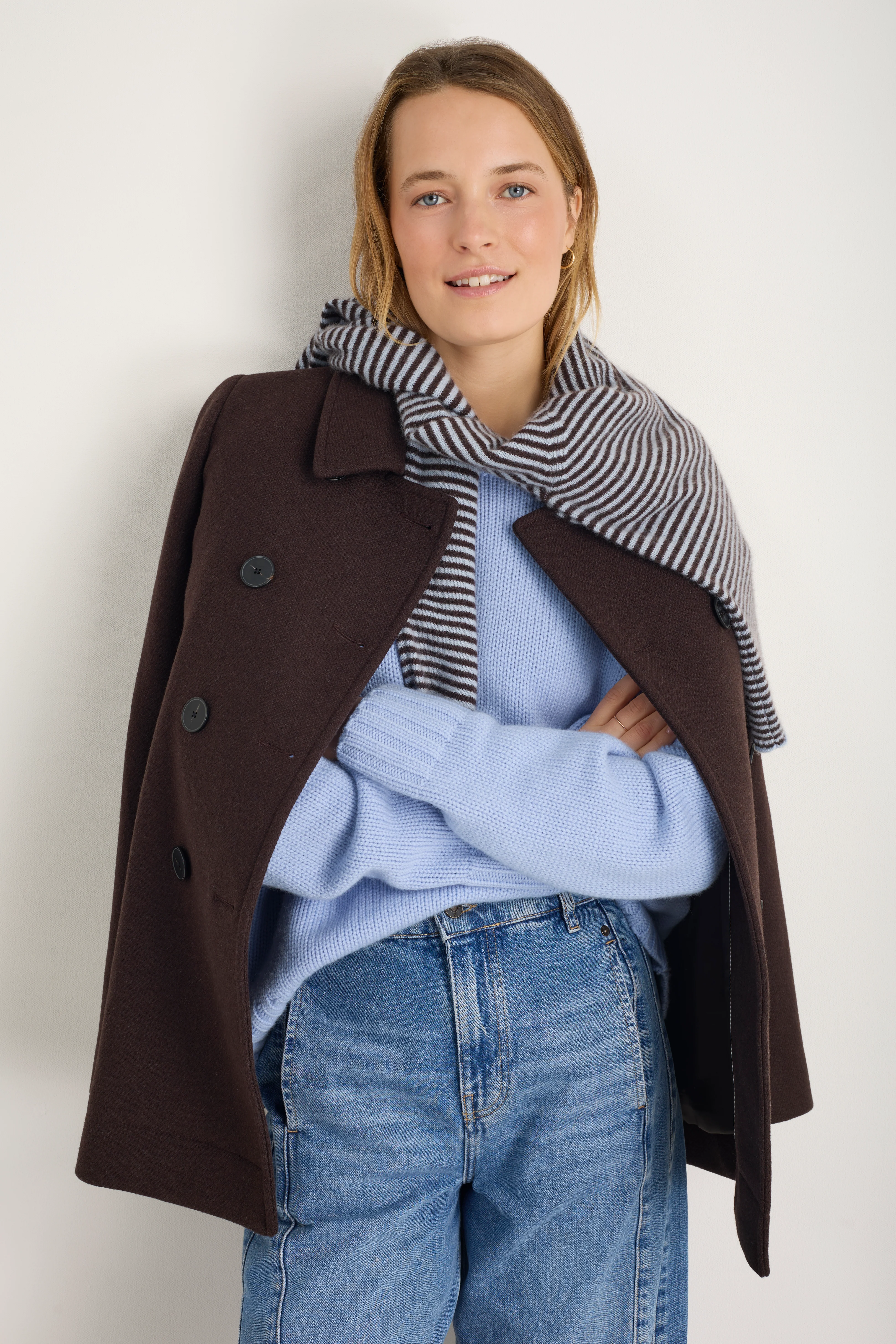 Liana Chunky Crew Neck Jumper - Sky Blue - Image 4