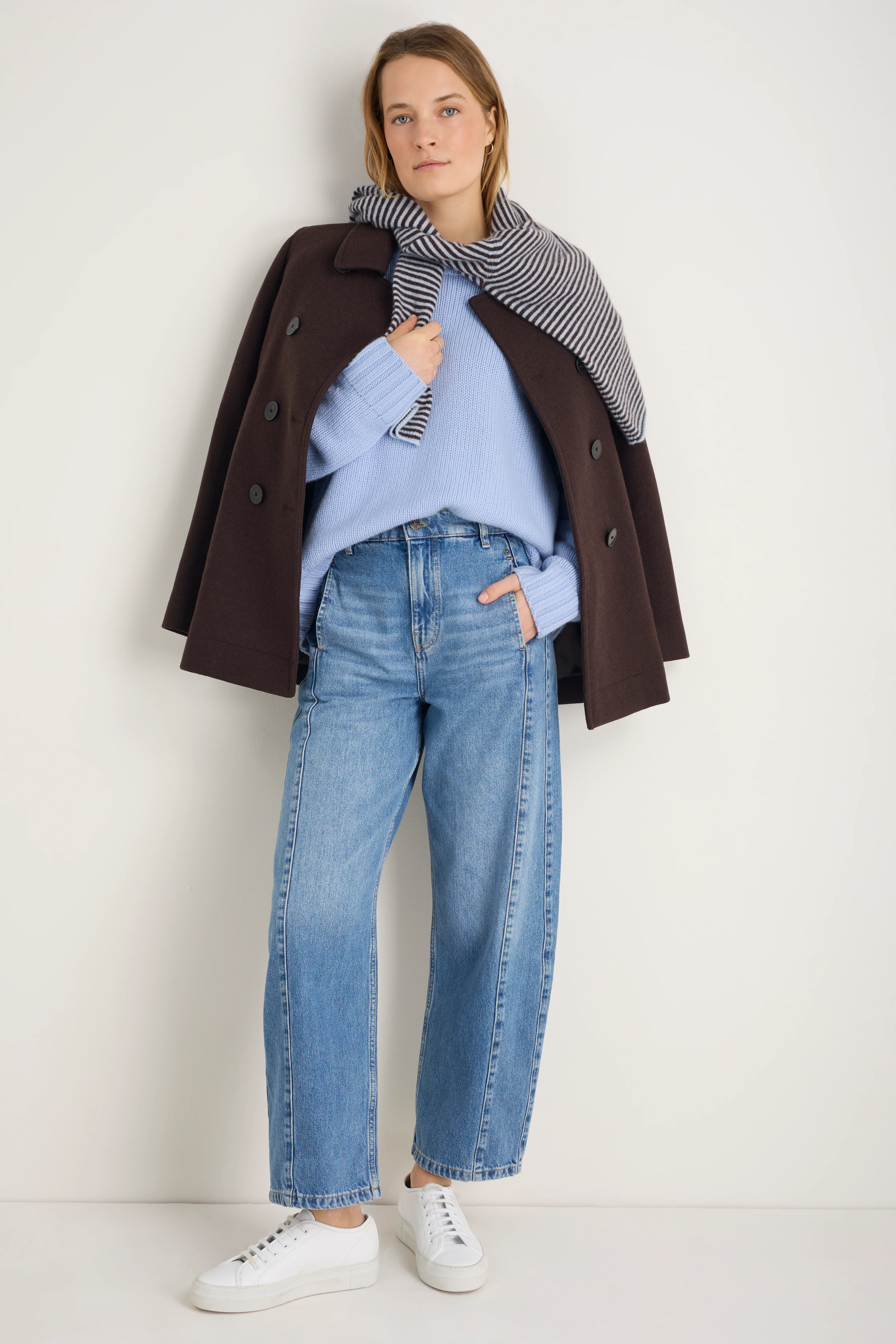 Liana Chunky Crew Neck Jumper - Sky Blue - Image 7