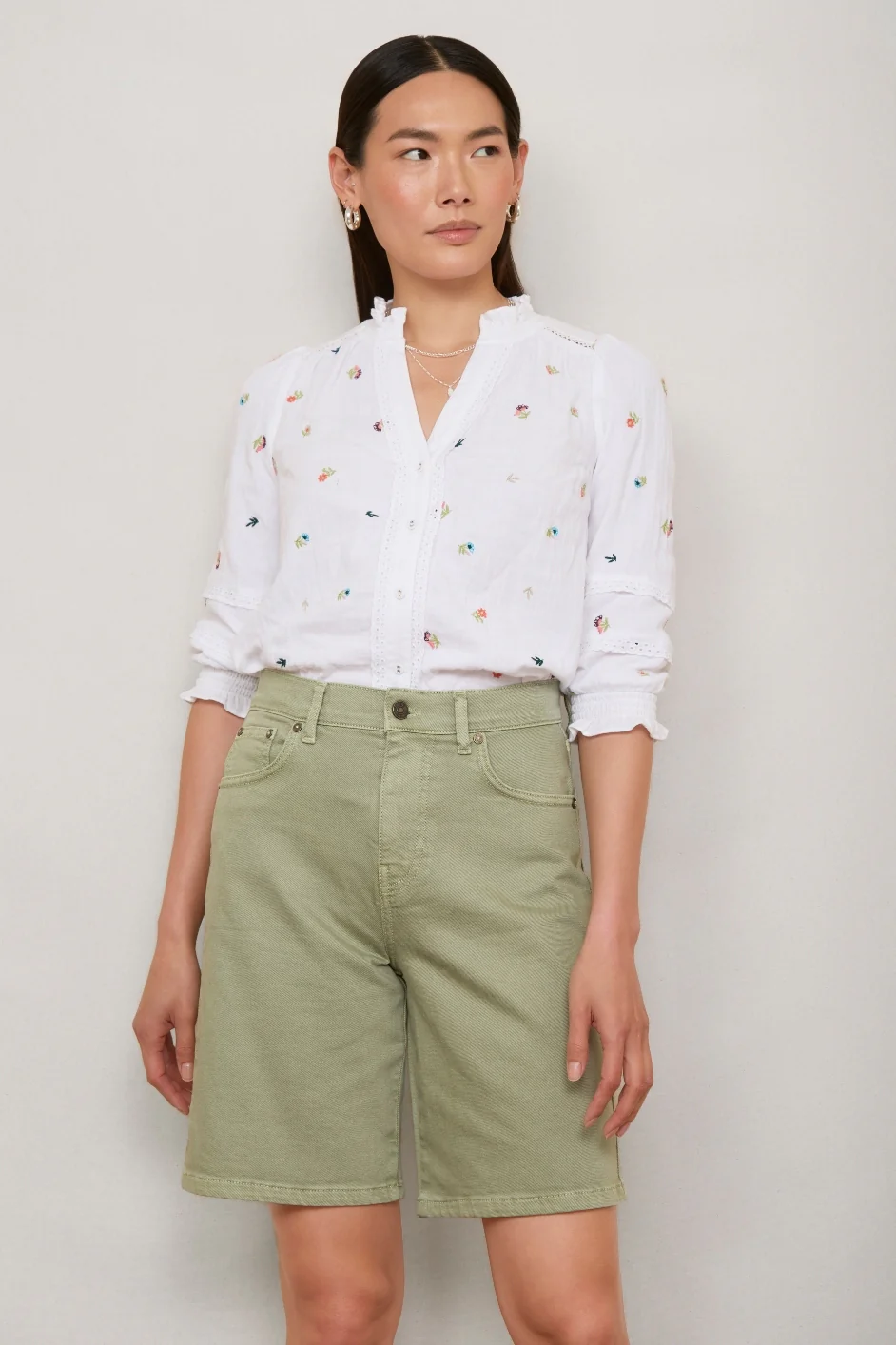 Lilia Bermuda Short - Sage Green - Image 4