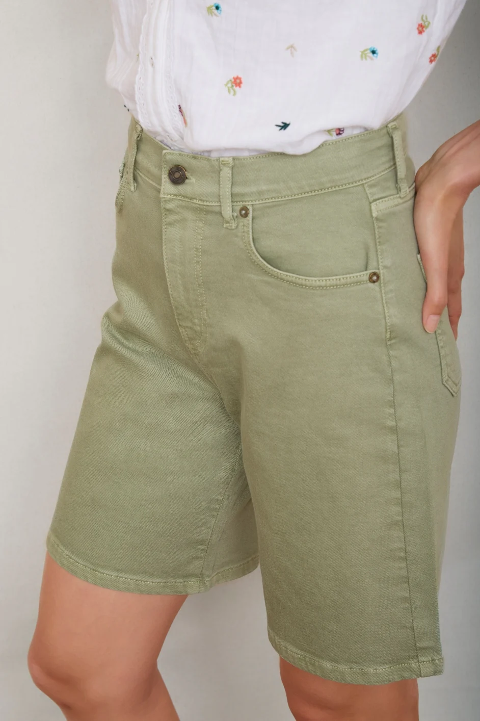 Lilia Bermuda Short - Sage Green - Image 6