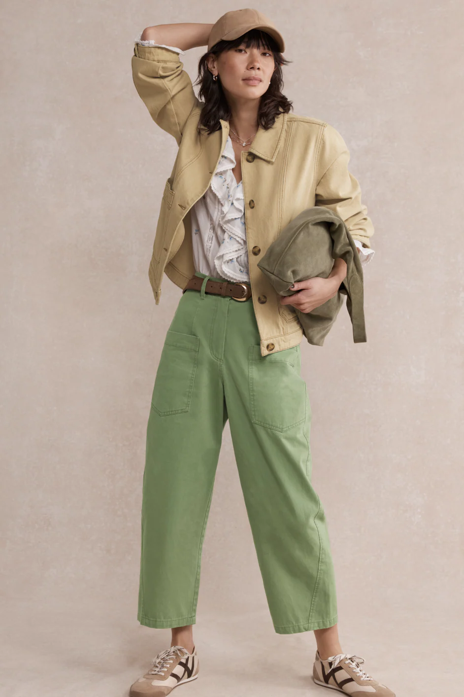Lilian Patch Pocket Chino - Soft Khaki
