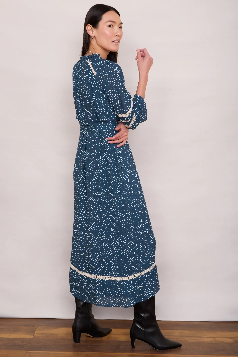 Lisette Shirt Dress - Blue Spot - Image 2