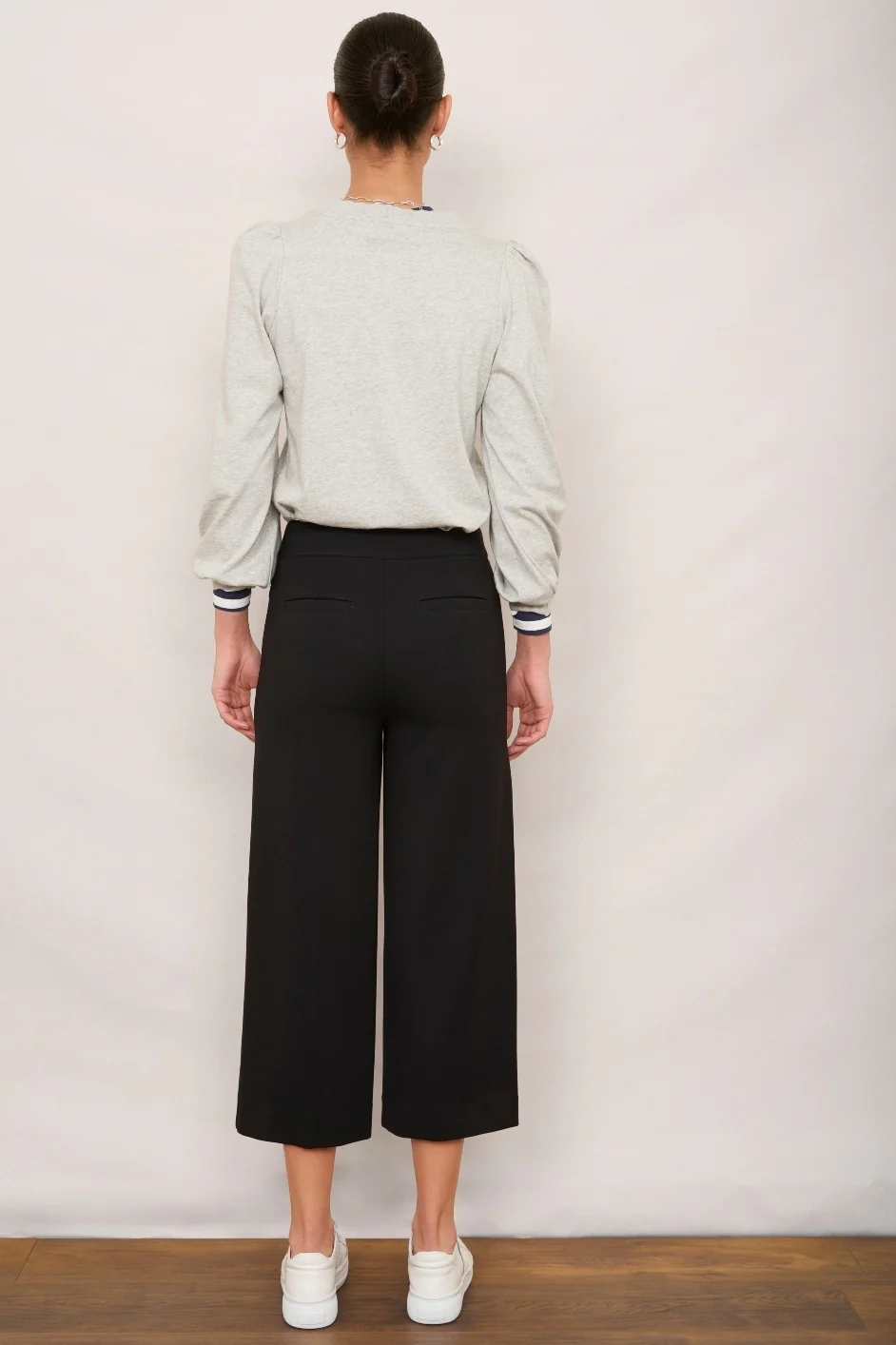 Lola Ponte Culotte Trouser - Black - Image 3