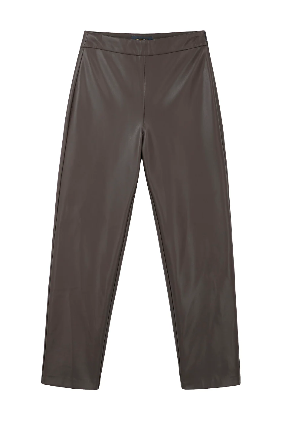 Lyra Slim Leg Faux Leather Trouser - Cocoa - Image 4
