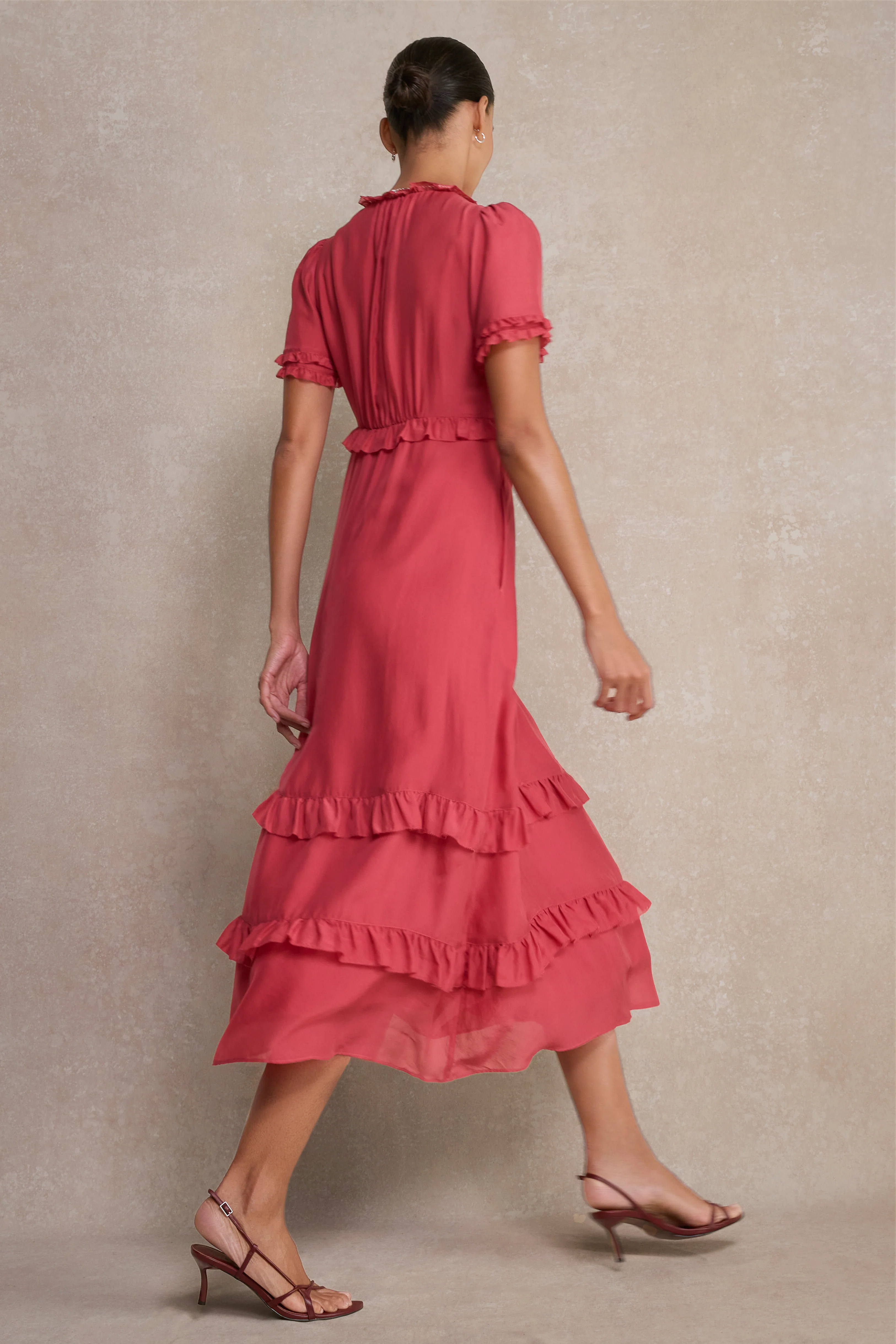Lyra Silk Dress - Berry Crush - Image 8