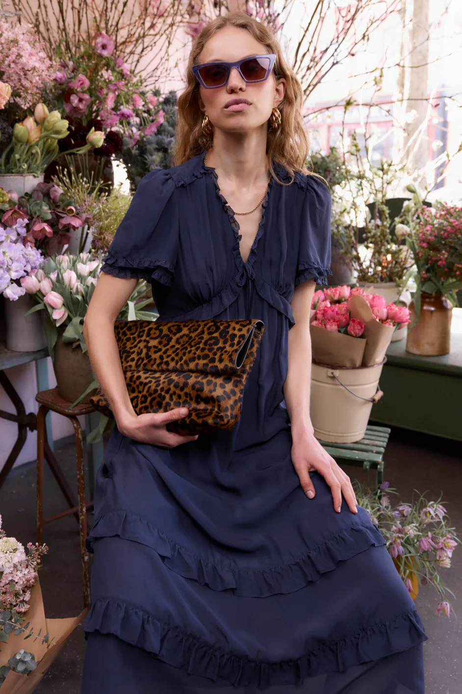 Lyra Silk Dress - Midnight - Image 4