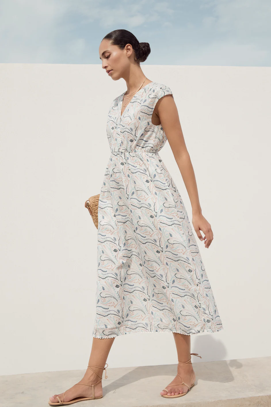 Maddison Dress - Ivory Paisley - Image 2