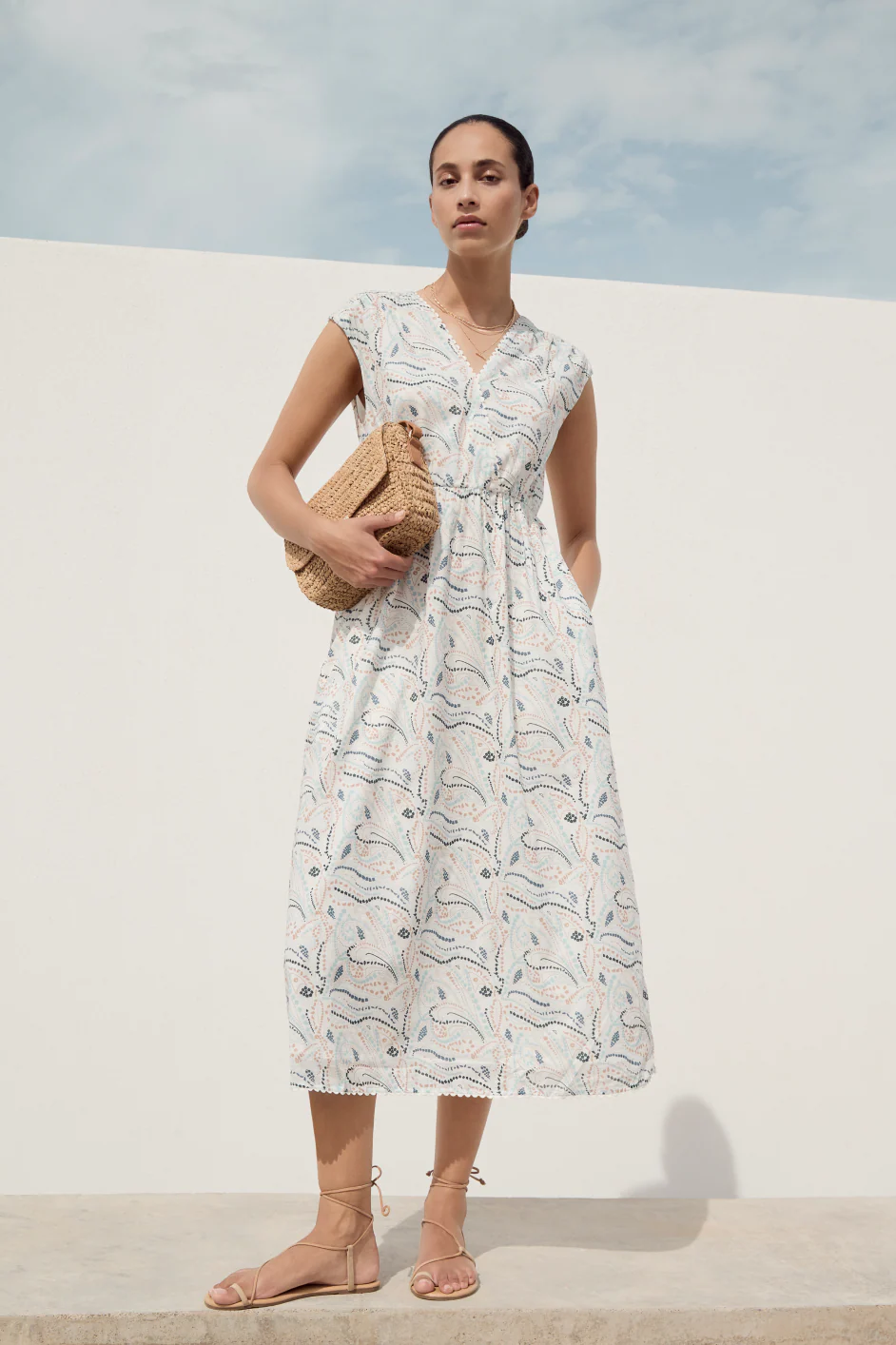 Maddison Dress - Ivory Paisley - Image 3