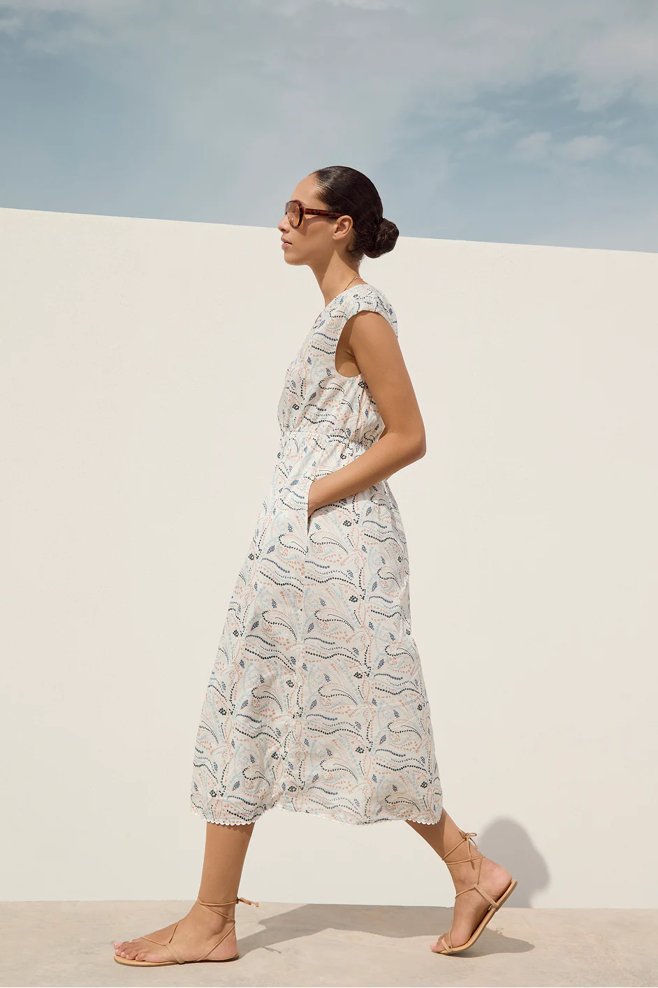 Maddison Dress - Ivory Paisley - Image 4