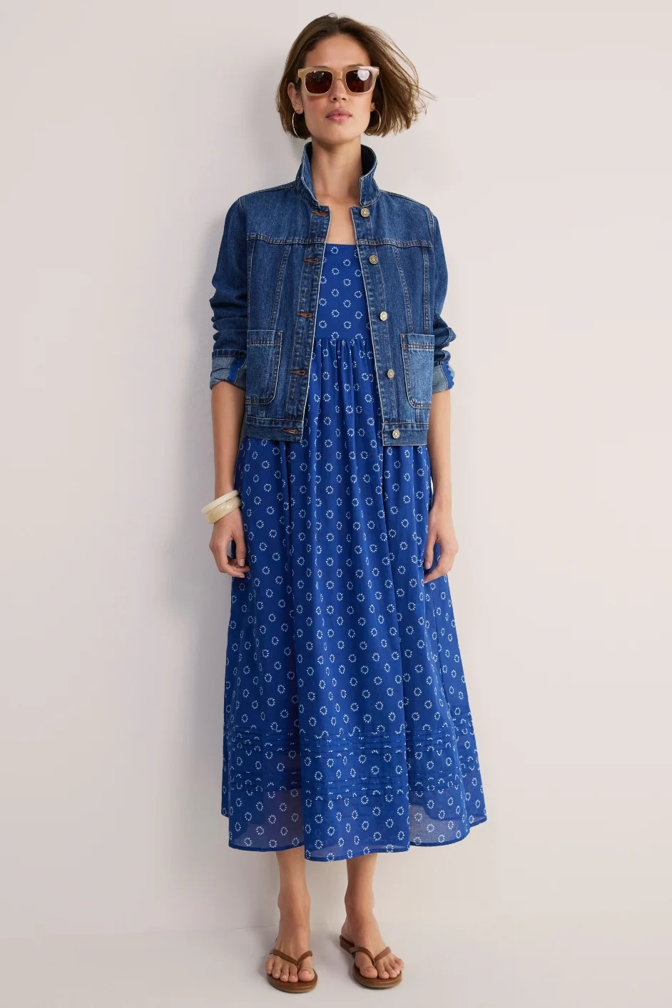 Maddison Dress - Soft Cobalt Shibori - Image 8