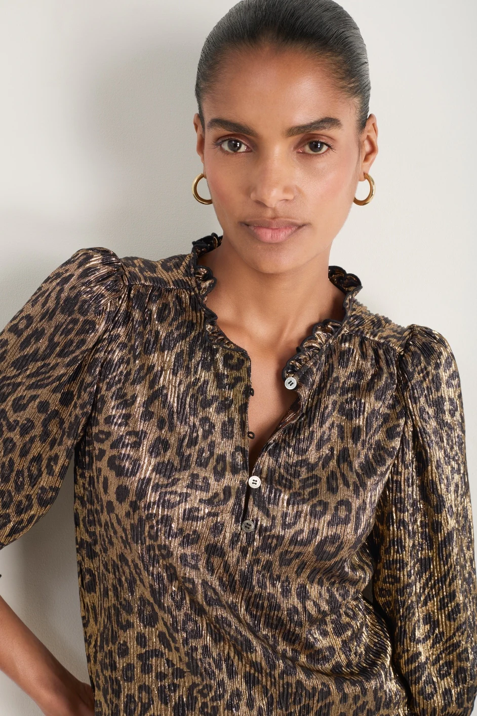 Mariam Top - Leopard Metallic - Image 3