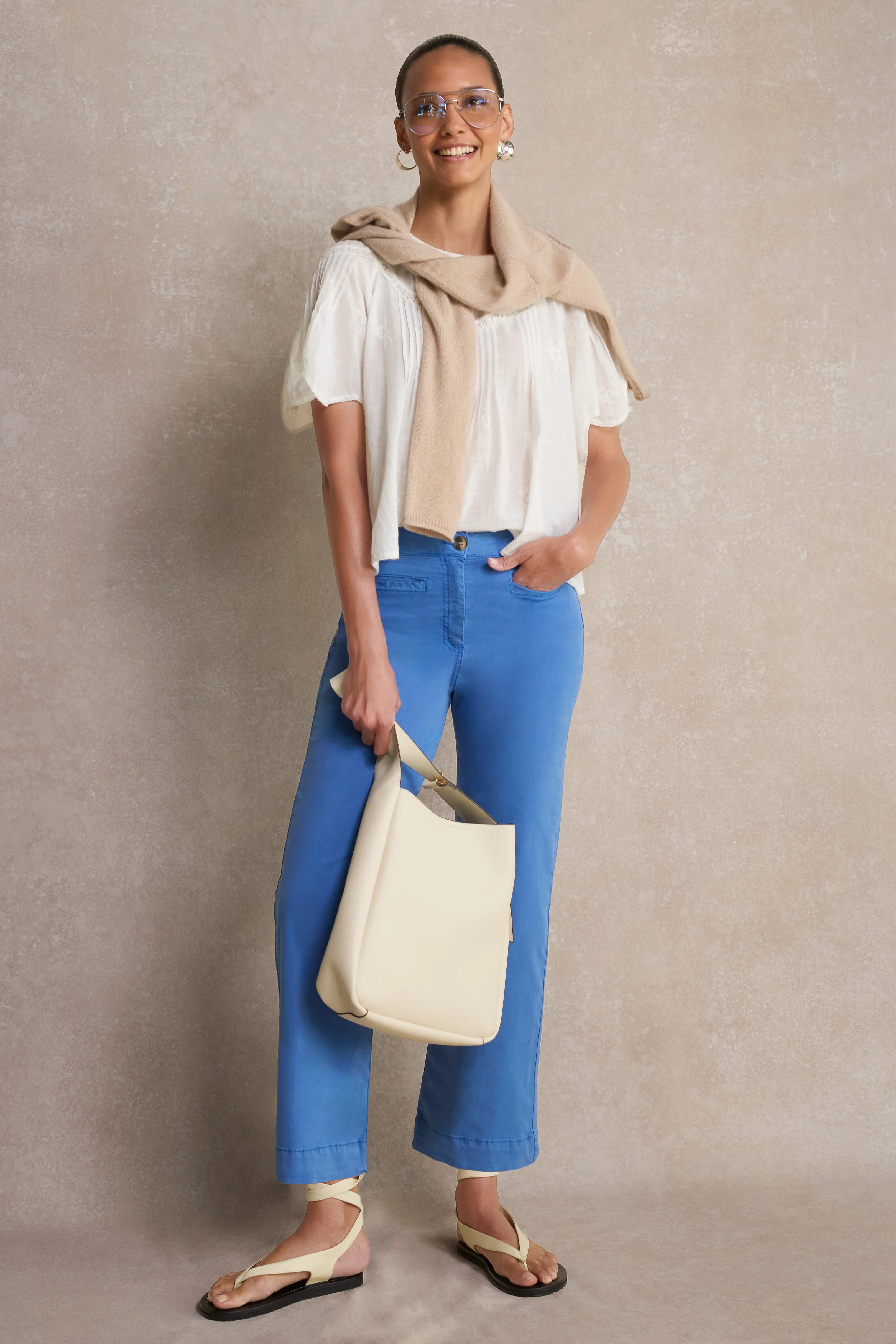 Marianne Chino Trouser - Coastal Blue - Image 4