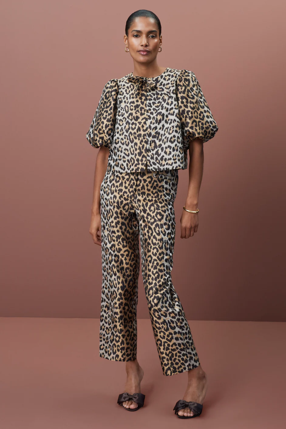 Marianne Jacquard Trouser - Leopard - Image 5