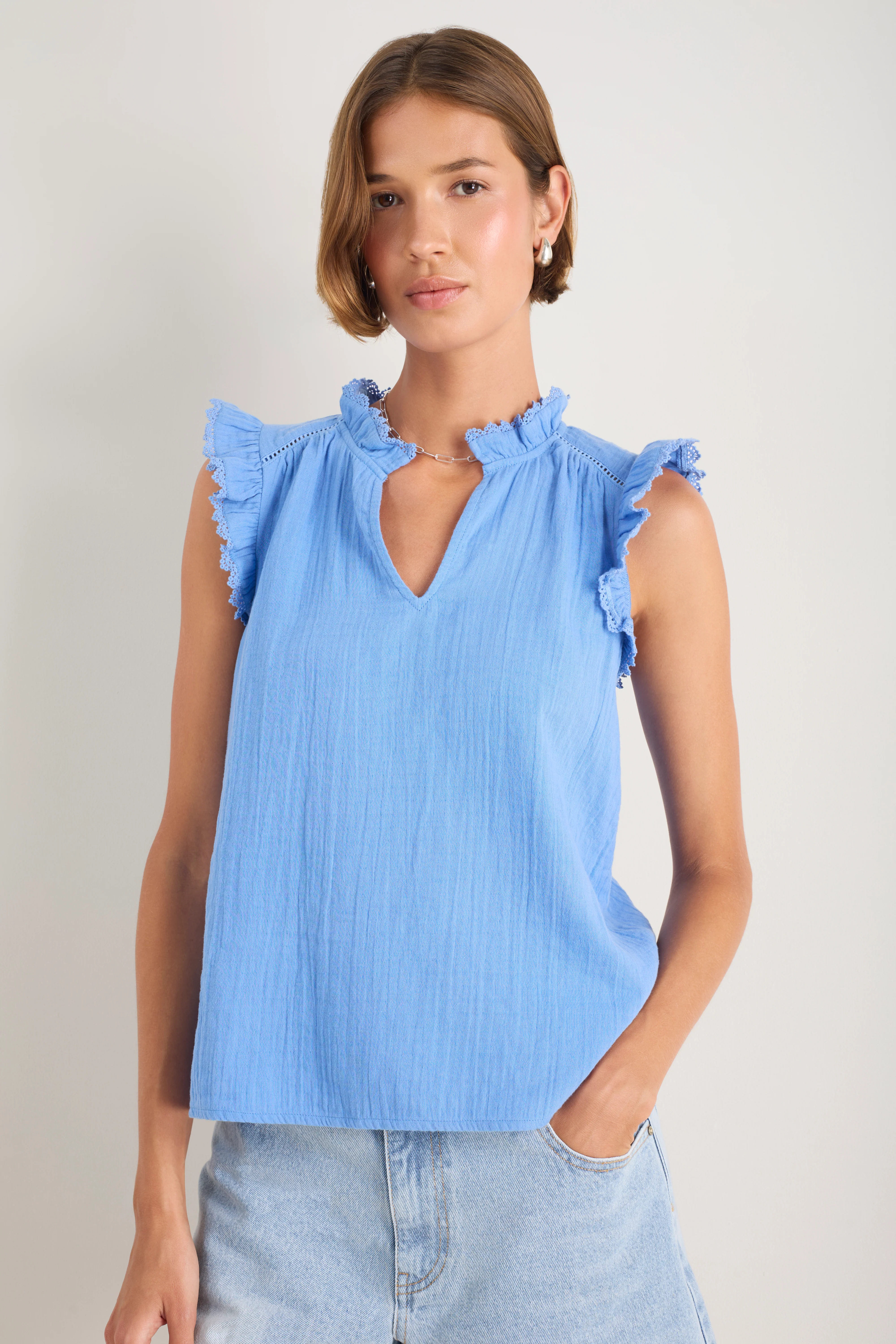 Marlow Top - Riviera Blue - Image 3