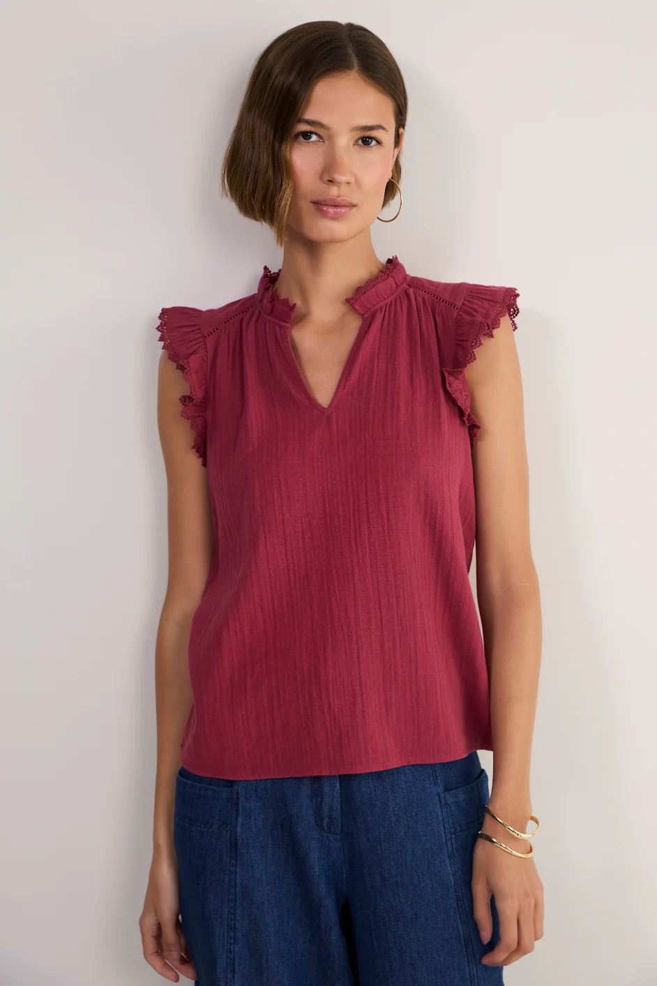 Marlow Top - Sangria Red - Image 3