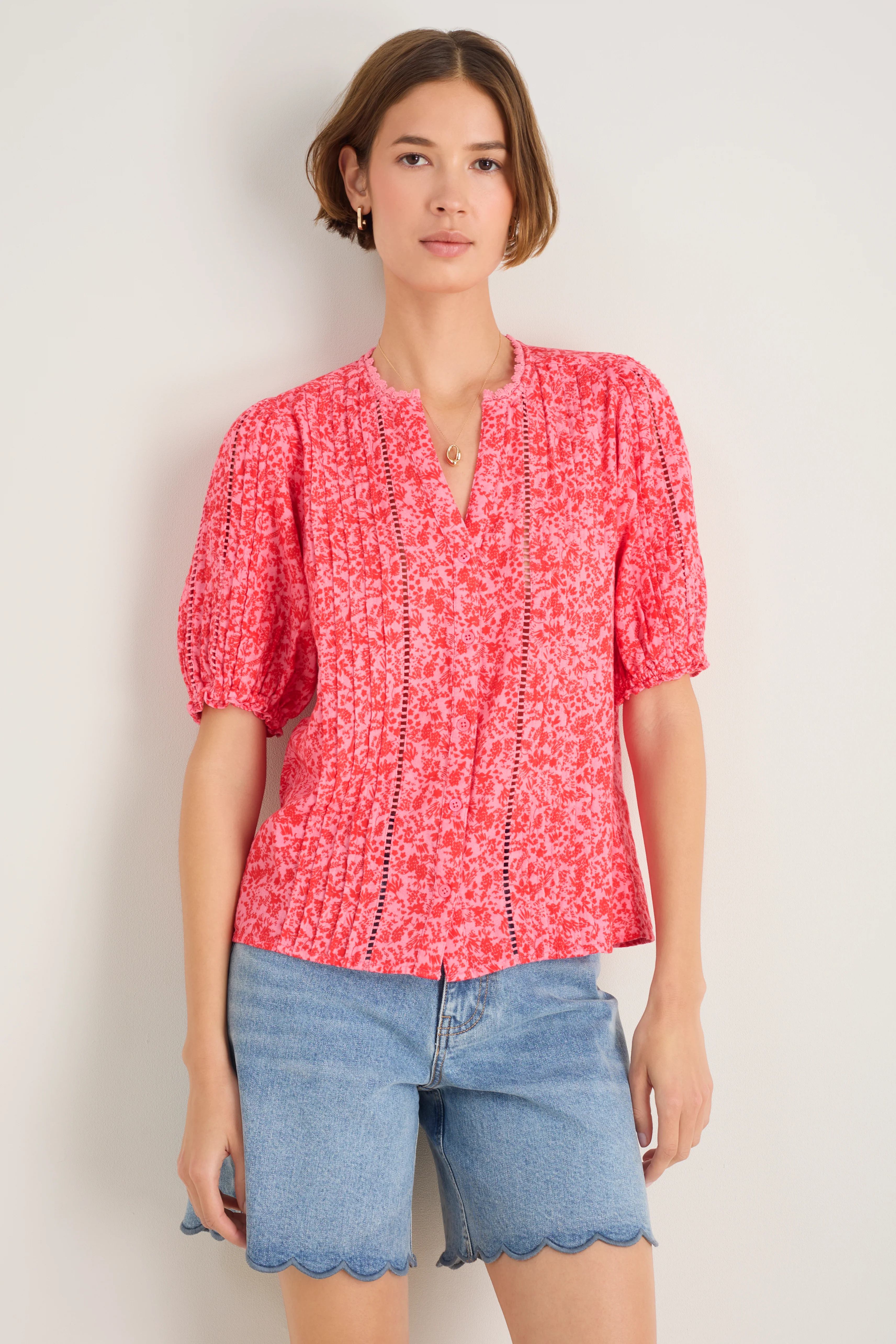 Melissa Blouse - Perfect Pink Daisy Floral - Image 6