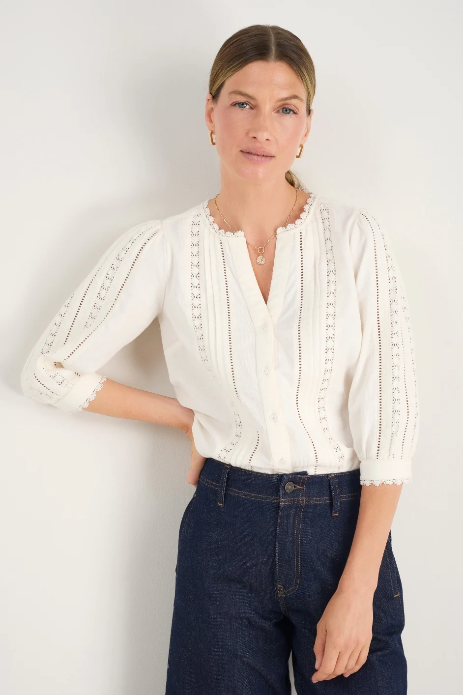 Melissa Cord Blouse - Ivory