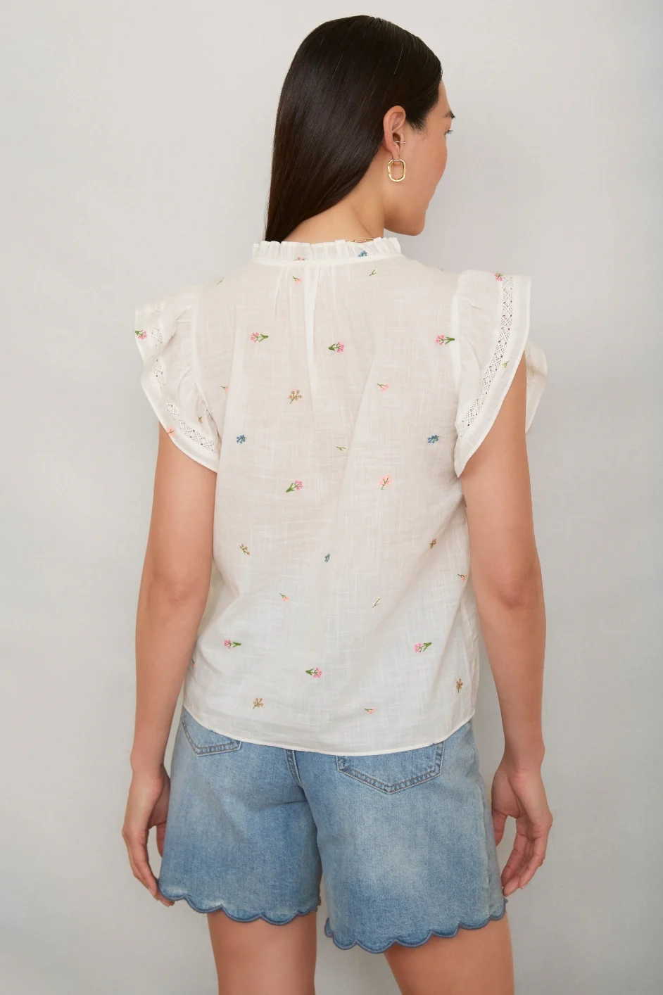 Melody Lace Top - Ivory Embroidered - Image 4