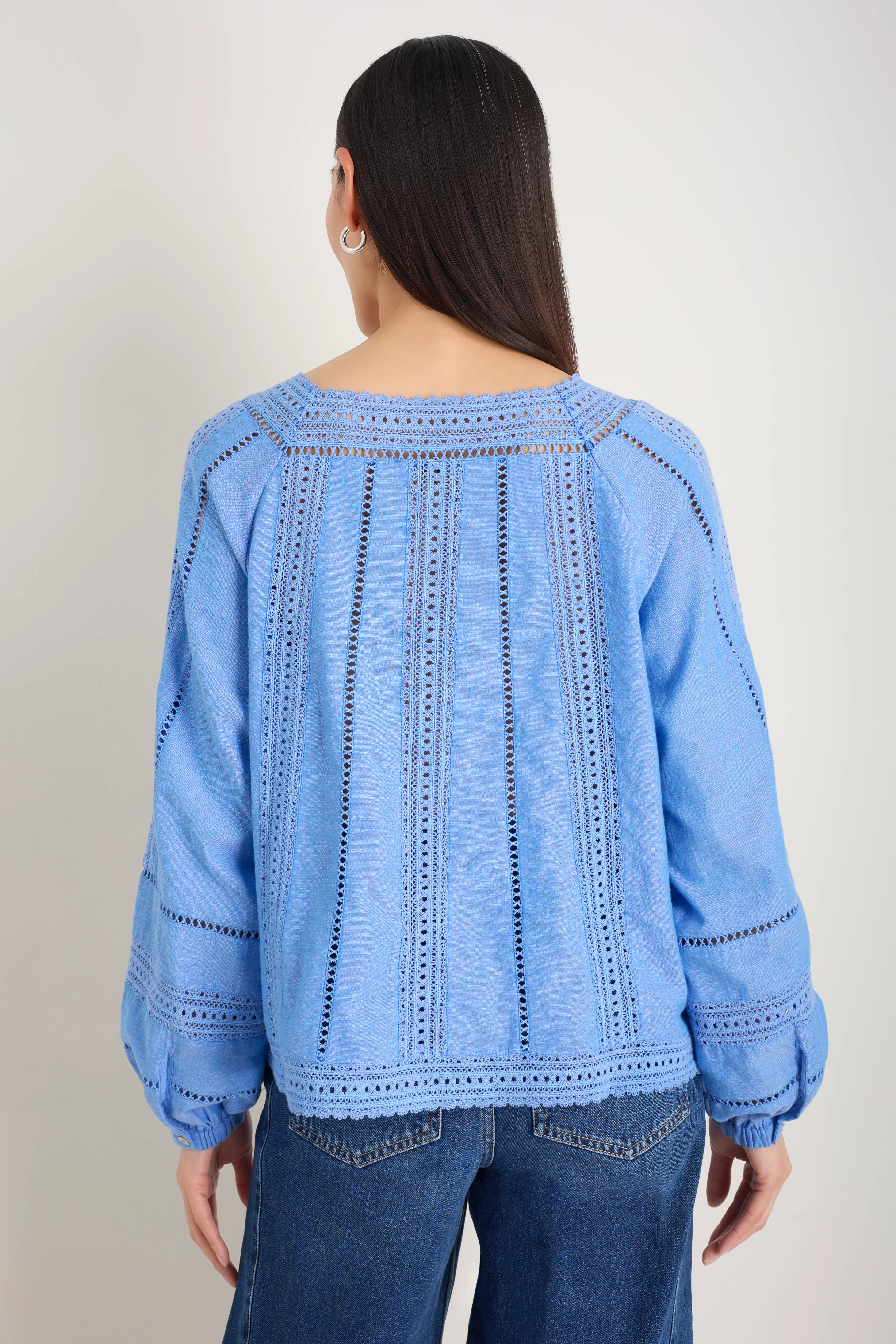 Melody Square Neck Top - Chambray Blue - Image 5