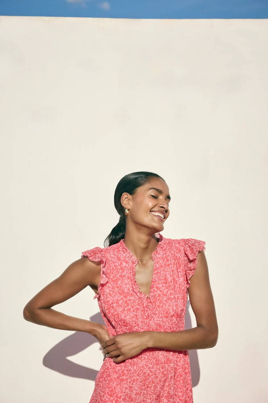 Miah Dress - Summer Pink Mono Floral - Image 6
