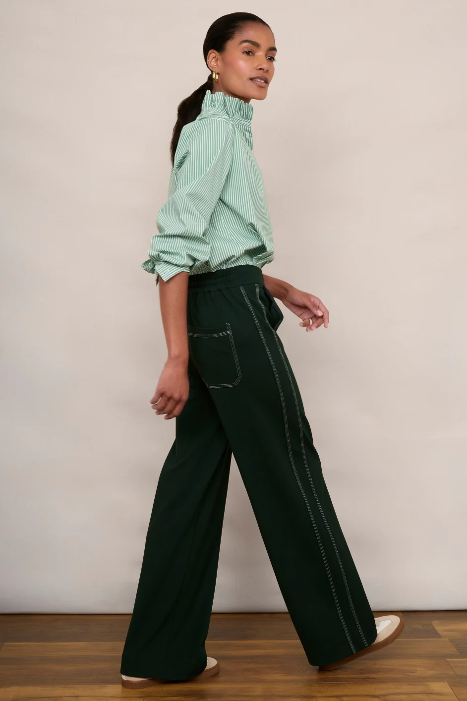 Minnie Ponte Trouser - Forest Green - Image 4