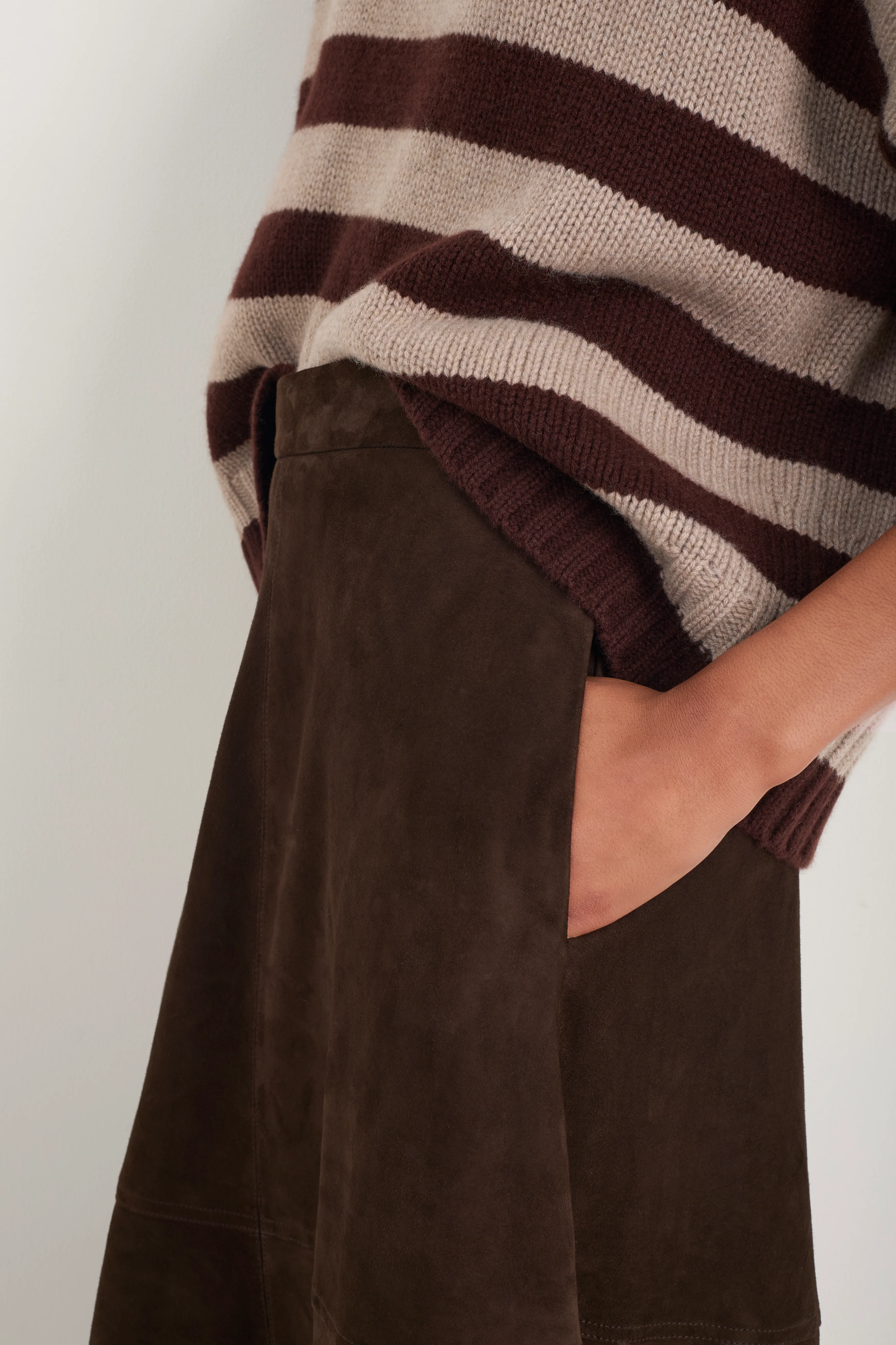 Mollie Suede Skirt - Cocoa - Image 2