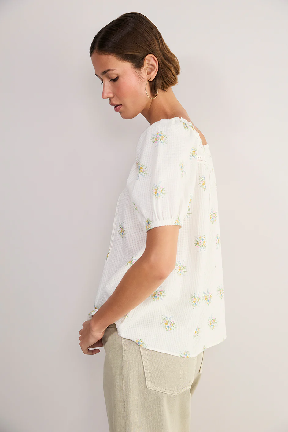 Narita Blouse - Ivory Floral Cluster - Image 3