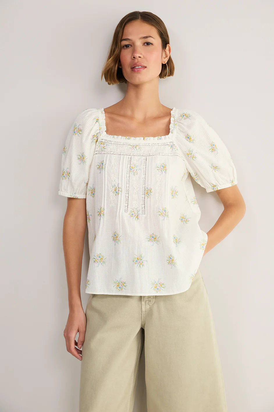 Narita Blouse - Ivory Floral Cluster - Image 4