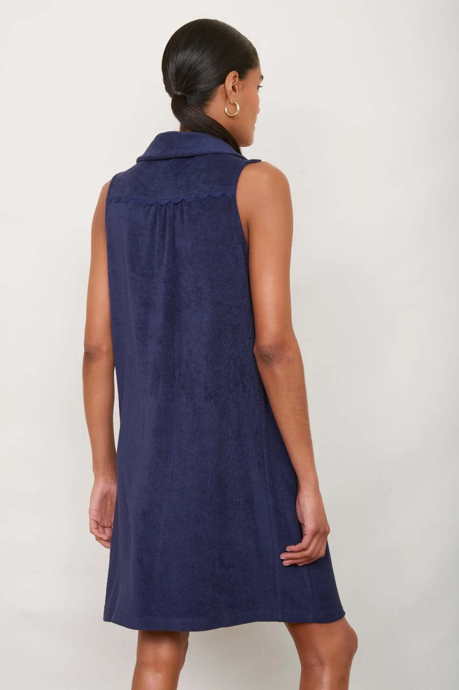 Nina Towelling Dress - Midnight - Image 3