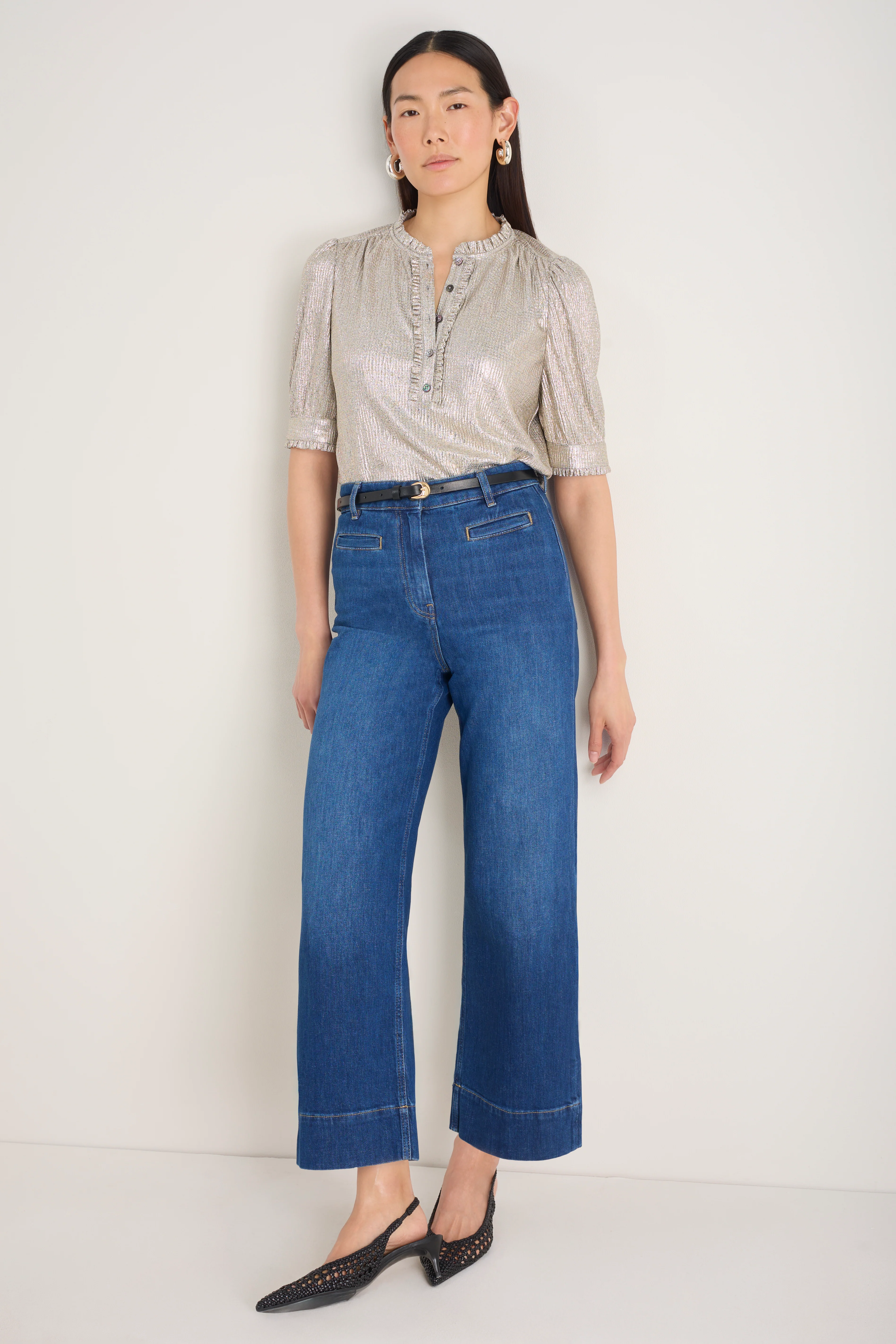 Noah Metallic Top - Champagne - Image 5