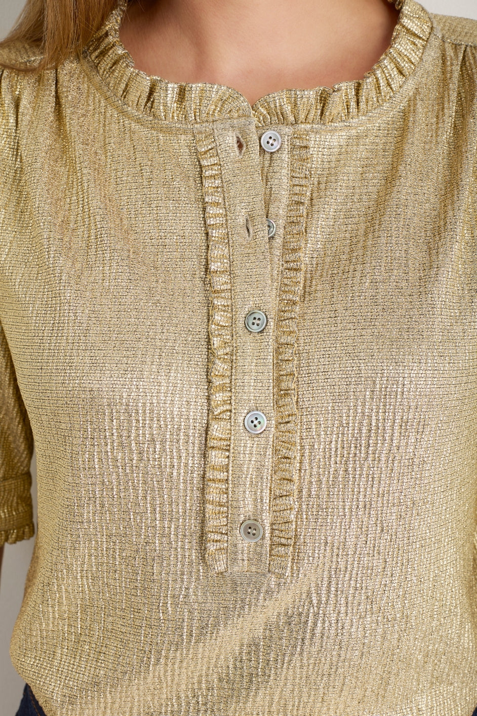 Noah Top - Gold Metallic - Image 2