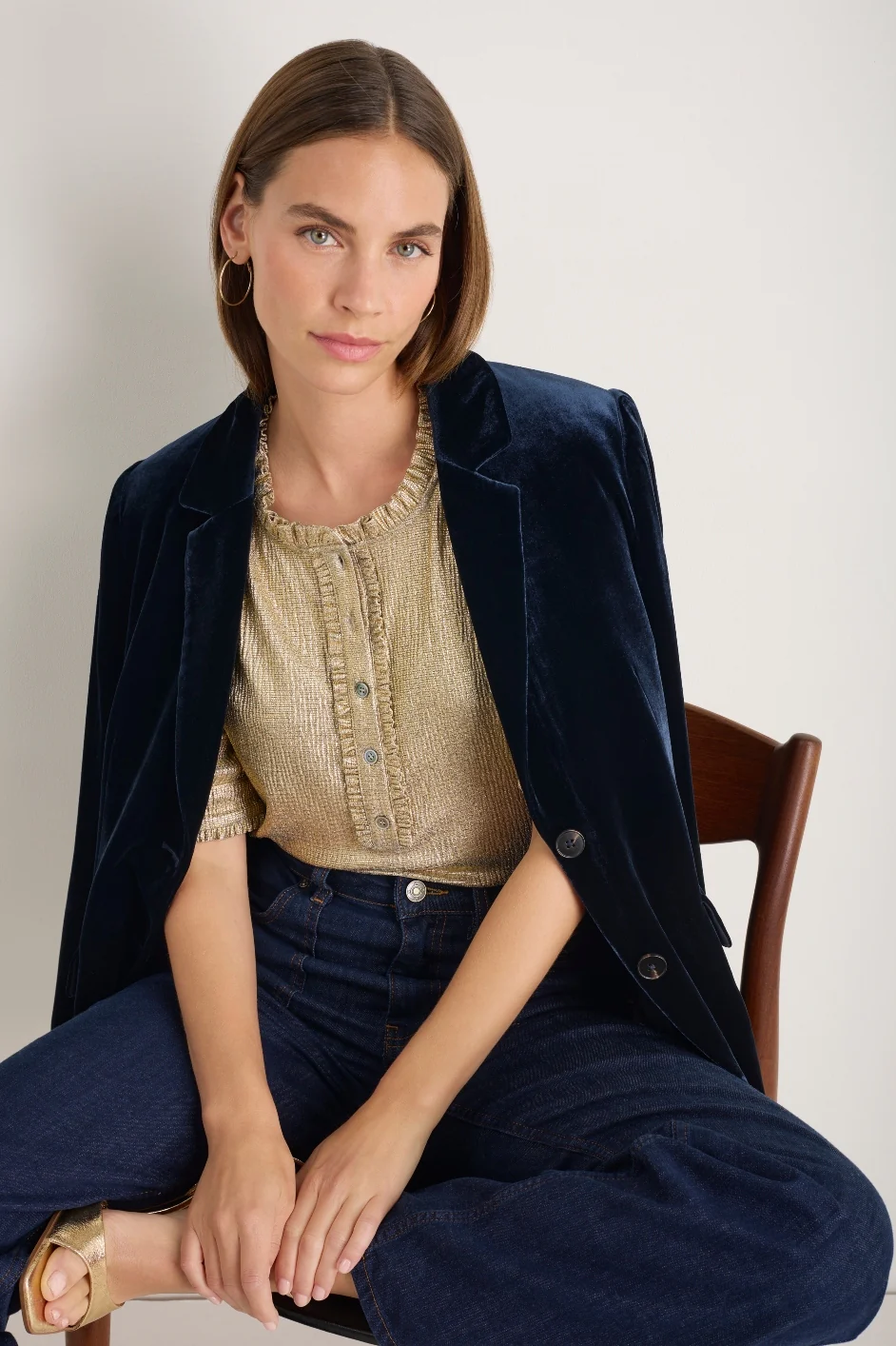 Noah Top - Gold Metallic - Image 3