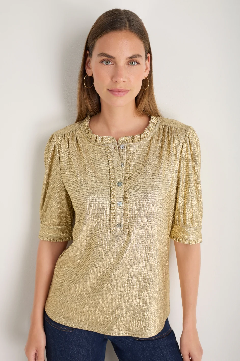 Noah Top - Gold Metallic - Image 4