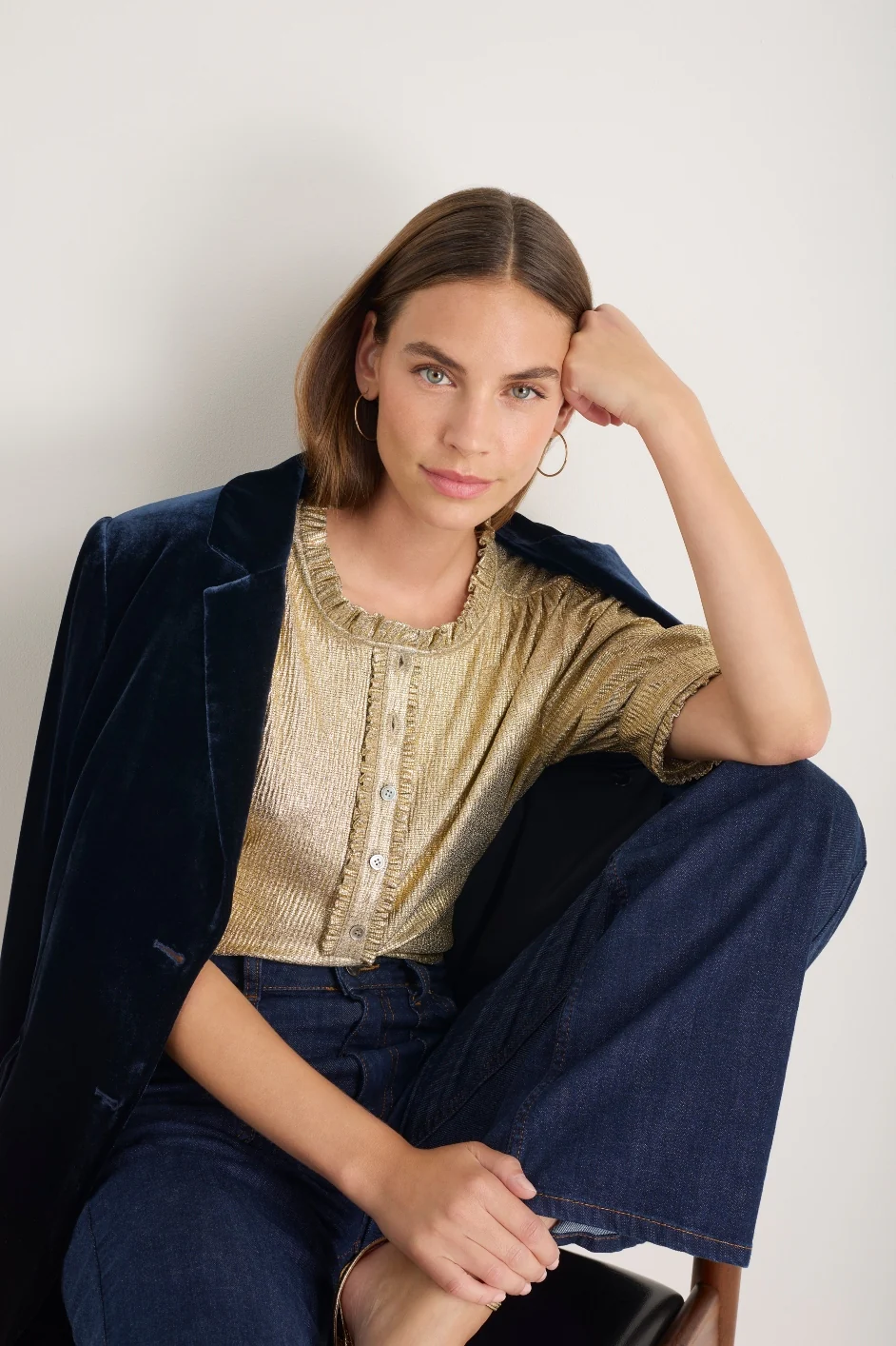 Noah Top - Gold Metallic - Image 5